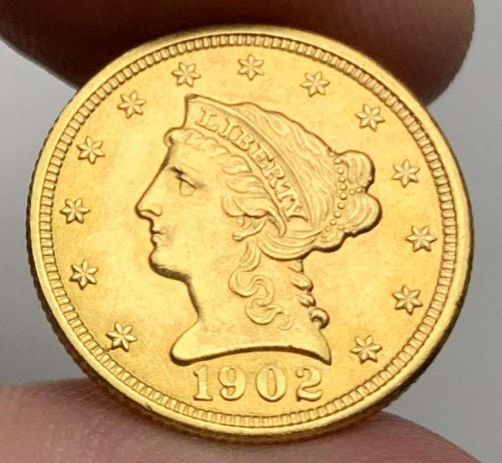 1902 Gold $2.50 Liberty Head MS62 (1 of 2)