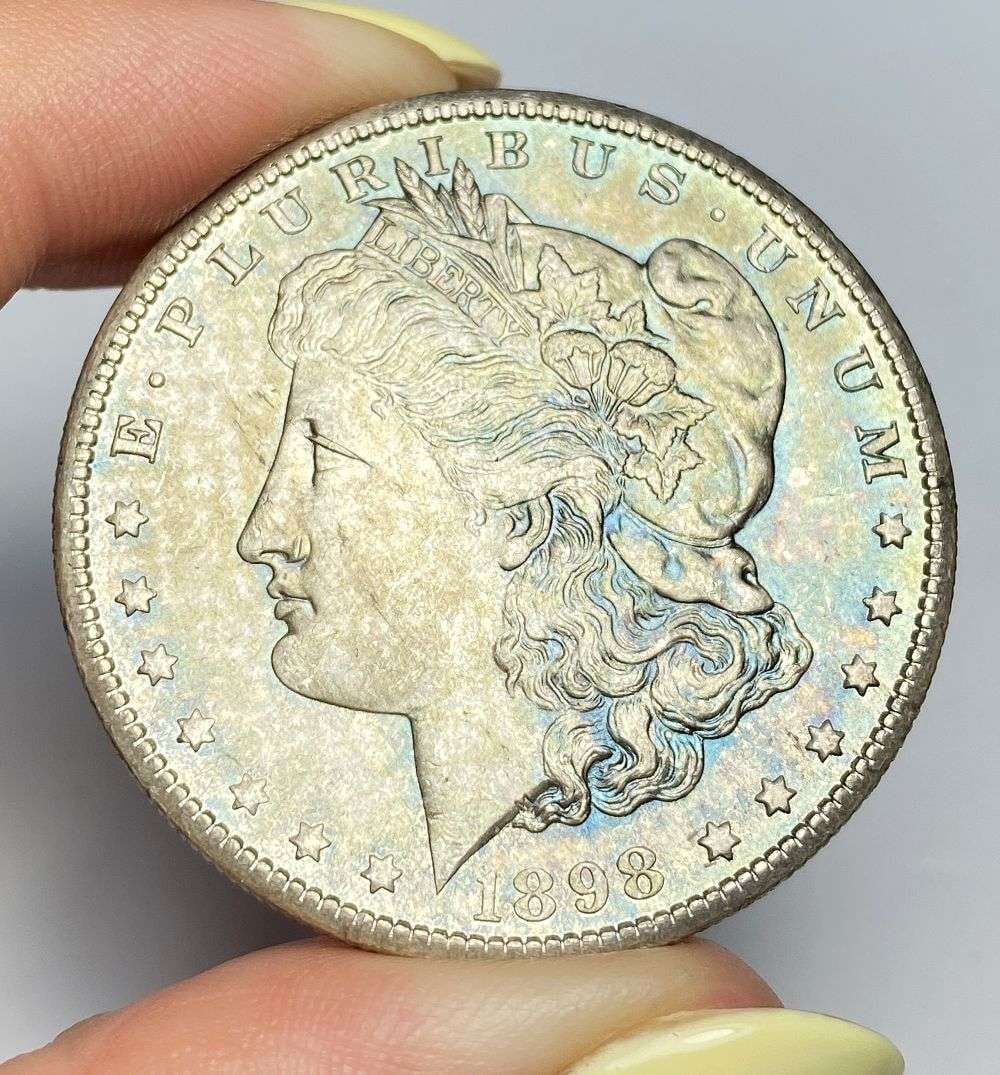 Toned 1898-O Morgan Silver Dollar MS65 (1 of 7)
