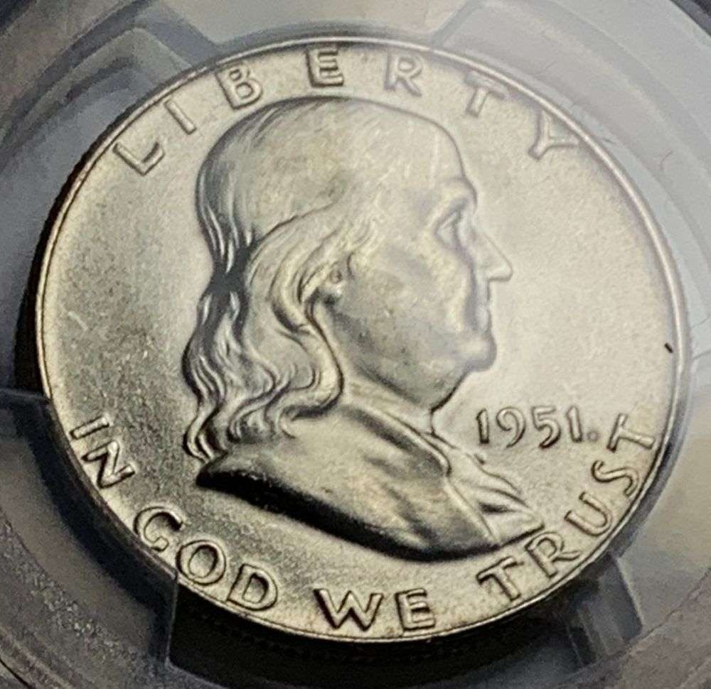 1951 Franklin Silver Half Dollar PCGS MS65 (1 of 4)