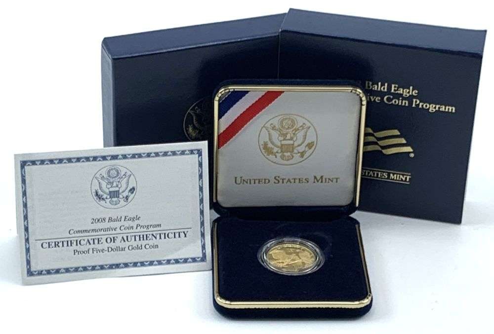Last Minute Specialty Gold! 2008-W Bald Eagle Gold $5 Proof Commemorative OGP (1 of 4)