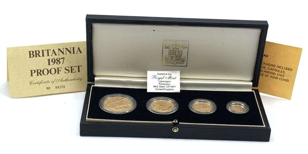 Last Minute Specialty Gold! 1987 Great Britain Britannia 1.85 ozt Gold Proof Set (4-coins) (1 of 11)