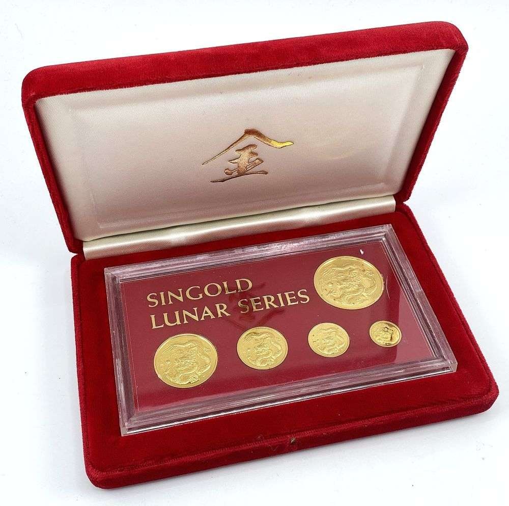Last Minute Specialty Gold! Singold Lunar Series Proof .9999 Gold 1.90 ozt Set (5-coins) (1 of 9)