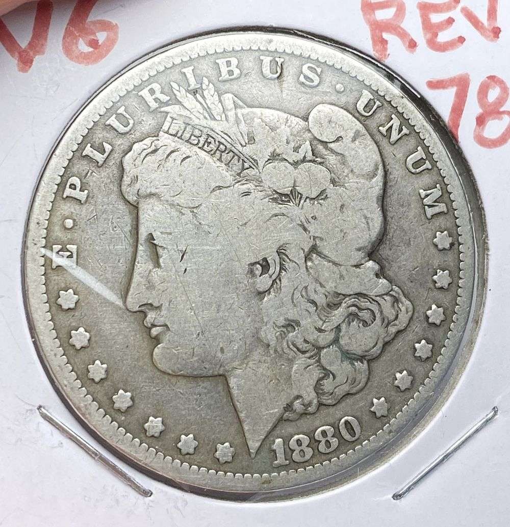 1880-CC Rev. 78 Morgan Silver Dollar VG (1 of 3)
