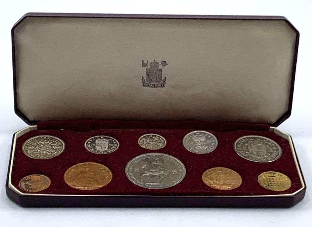 Rare 1953 Great Britain Queen Elizabeth ll Proof Set (10-coins) (1 of 10)