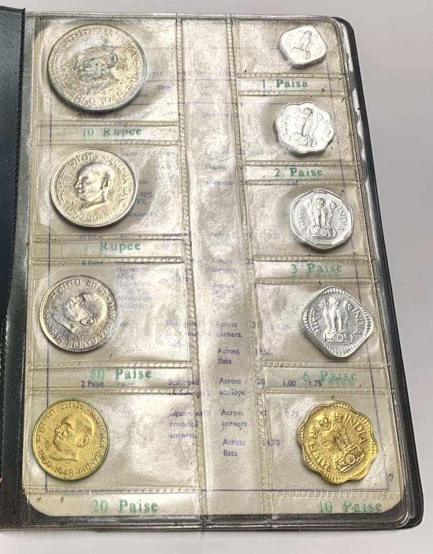 Rare 1969 Republic Of India Proof Set (9-coins) (1 of 11)