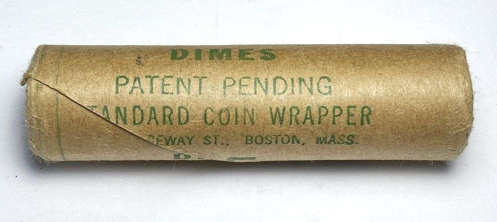 Vintage Bank Wrapped Roll (50-coins) BU 1959-P Roosevelt Silver Dime (1 of 3)