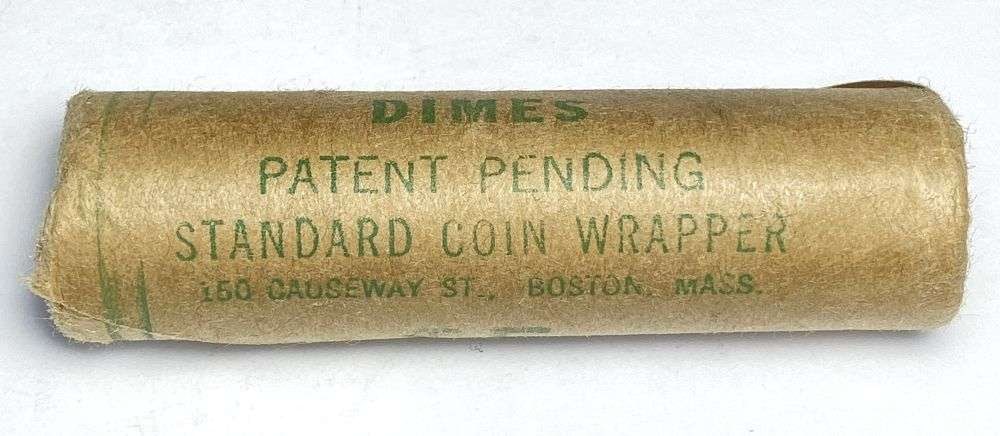 Vintage Bank Wrapped Roll (50-coins) BU 1959-P Roosevelt Silver Dime (1 of 3)