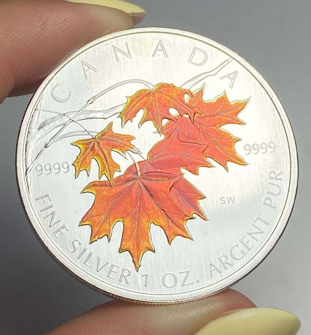 Colorized 2007 Canada $5 Sugar Maple 1 ozt .9999 Silver (1 of 5)