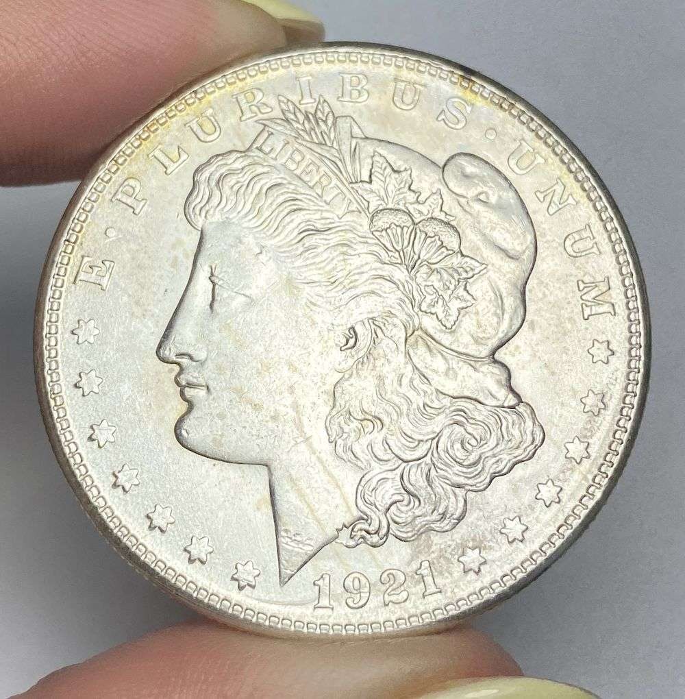 1921-S Morgan Silver Dollar: Winner shall receive the exact coin shown here. (RR/PB)