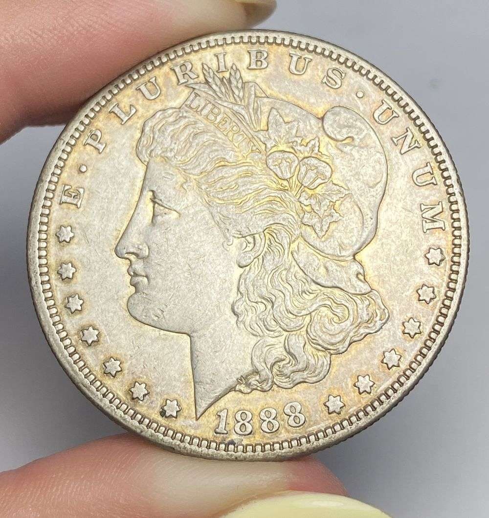 1888-S Morgan Silver Dollar AU58: Winner shall receive the exact coin shown here. (RR/PB)
