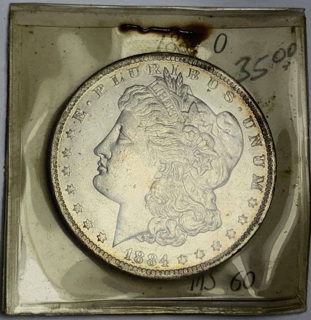 Vintage Rusty Flip 1884-O Morgan Silver Dollar Gem BU (1 of 3)