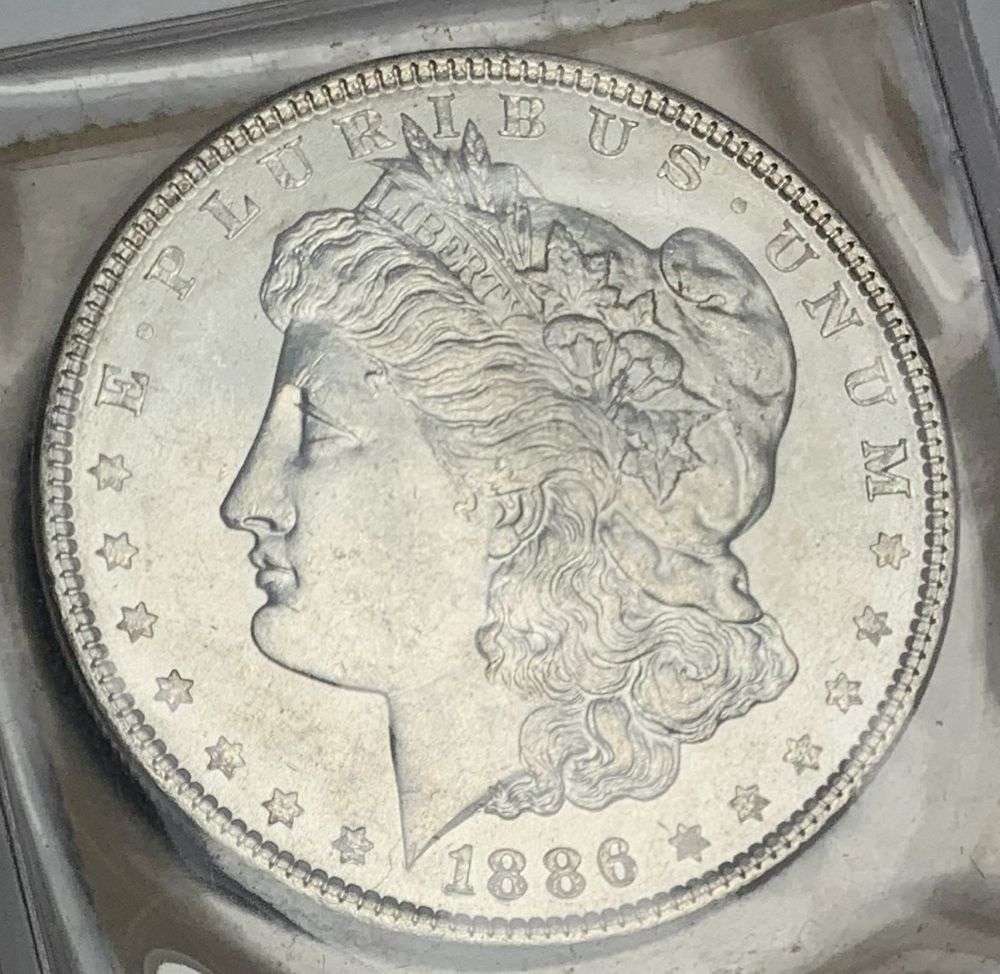 Vintage Flip 1886 Morgan Silver Dollar Gem BU: The grading on these coins we thought was completely out to lunch by today's standards. Most of these coins would grade minimum of MS65 by today's standards. They are nothing short of spectacular. We 