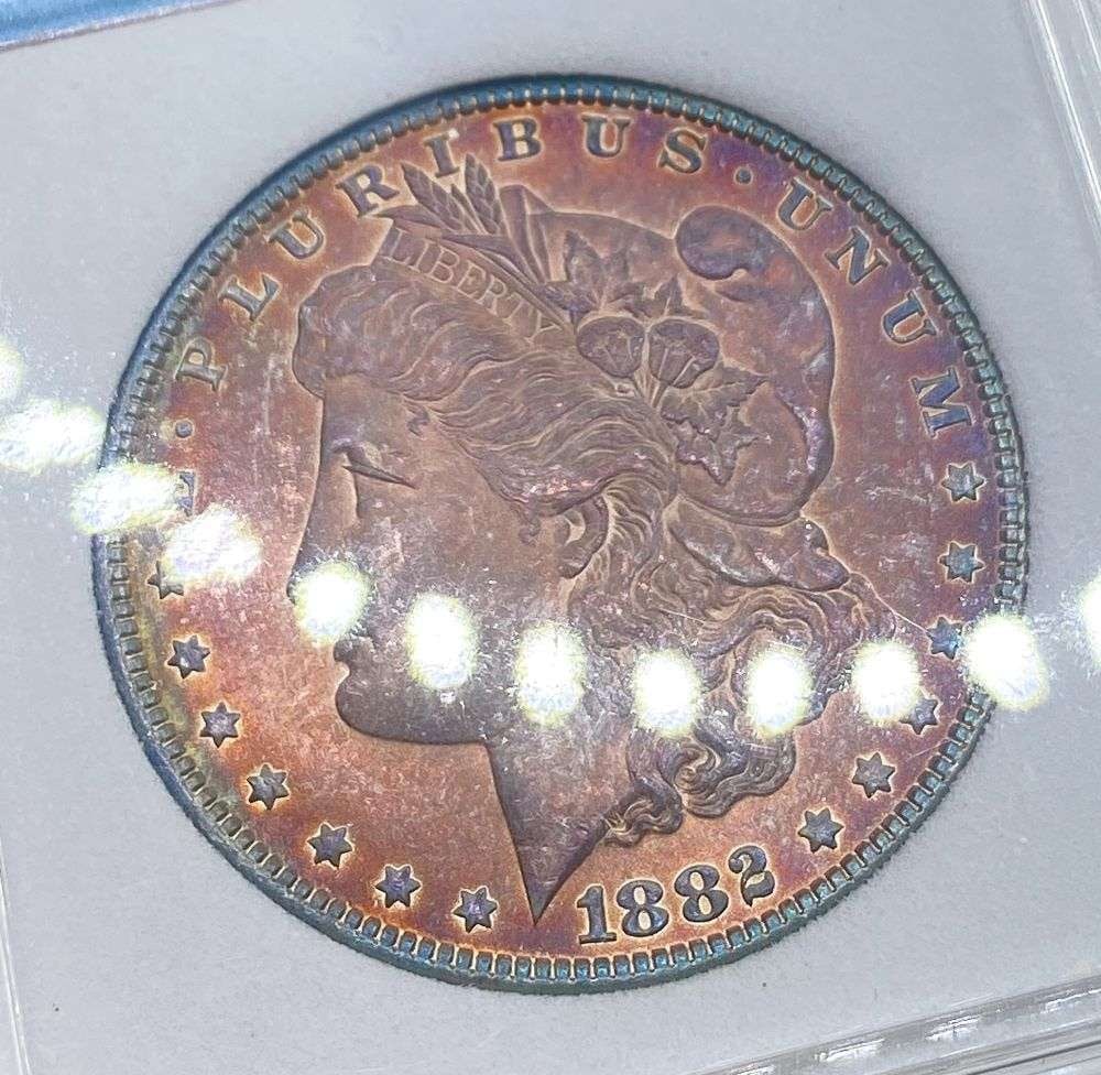 Toned 1882 Morgan Silver Dollar MS66+ (1 of 5)