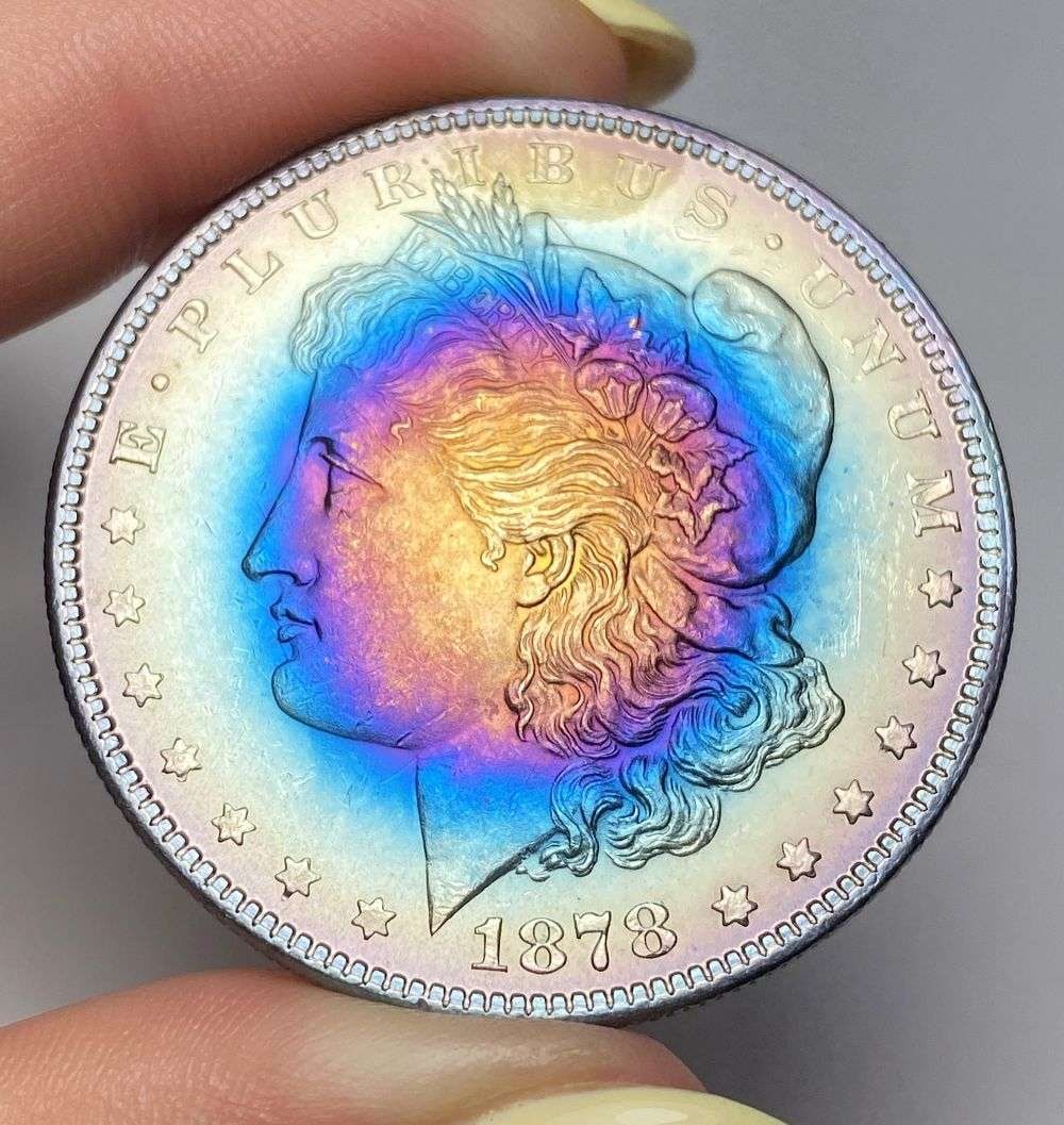 Toned 1878 Morgan Silver Dollar (1 of 2)