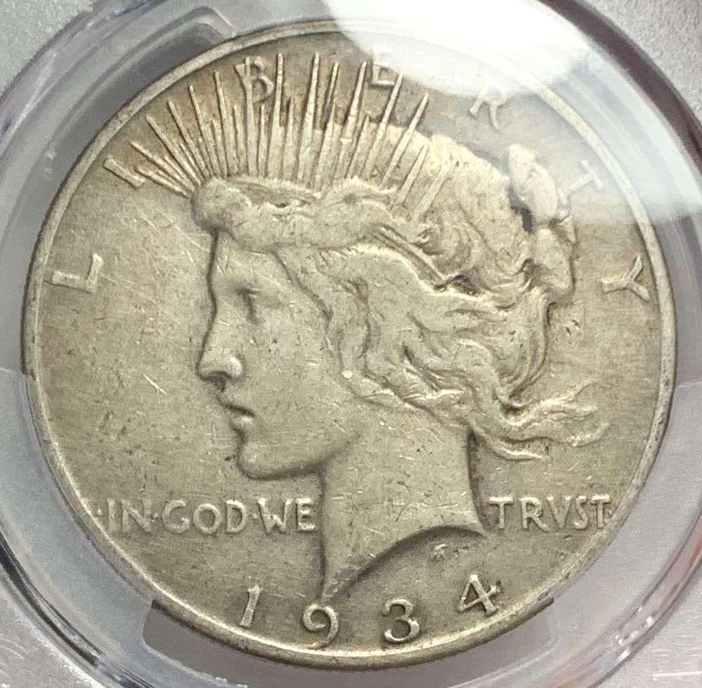 1934-S Peace Silver Dollar PCGS VF25 (1 of 4)