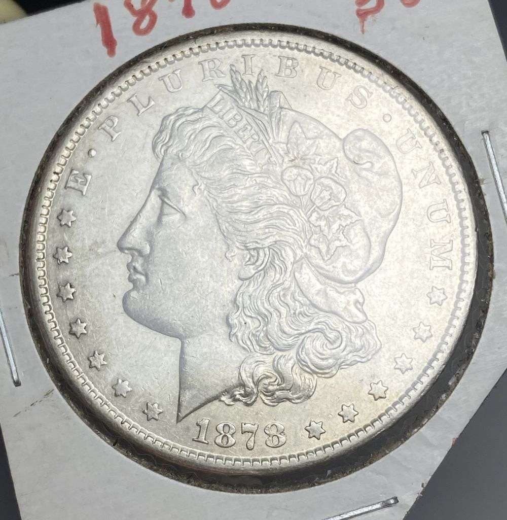 1878-CC Morgan Silver Dollar AU58 (1 of 3)