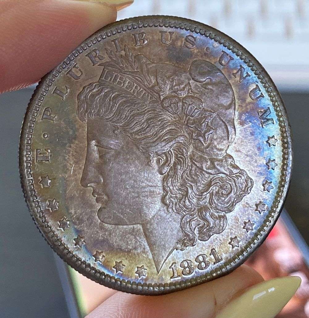 Toned 1881-S Morgan Silver Dollar MS66 PL: A very special consignment. Once in a great while, some really, really nice silver dollars will hit the market. These coins come from a old, old-timer! By order of the consignor, none of these coins a