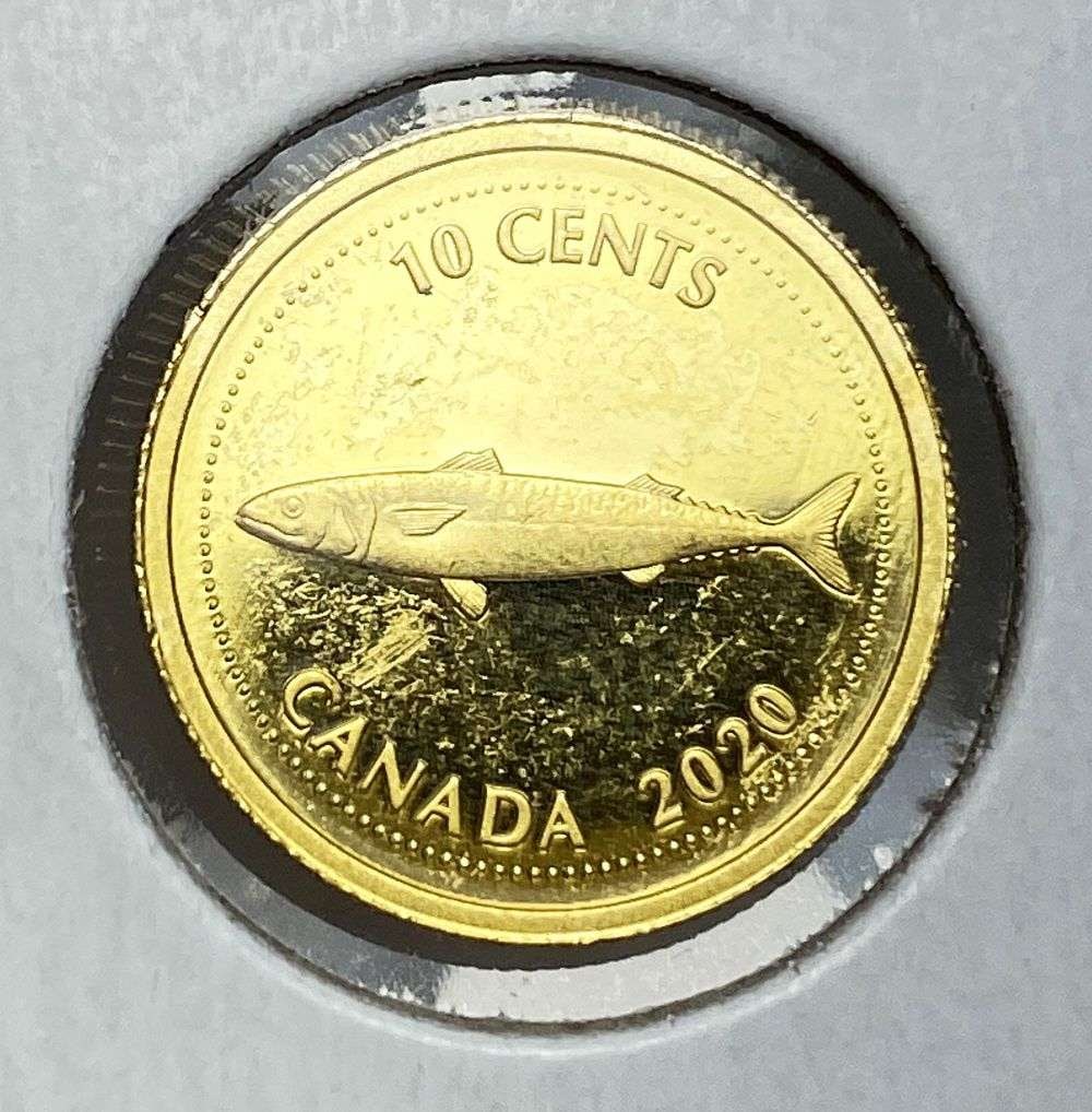 2020 Canada 10c "Tribute to Alex Colville" Proof 24k Gold: Winner shall receive the exact coin shown here. (MR)