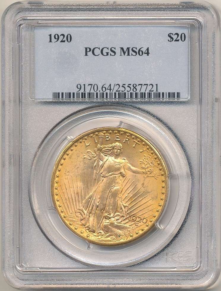 Last Minute! 1920 Gold $20 Saint Gaudens PCGS MS64 (1 of 4)