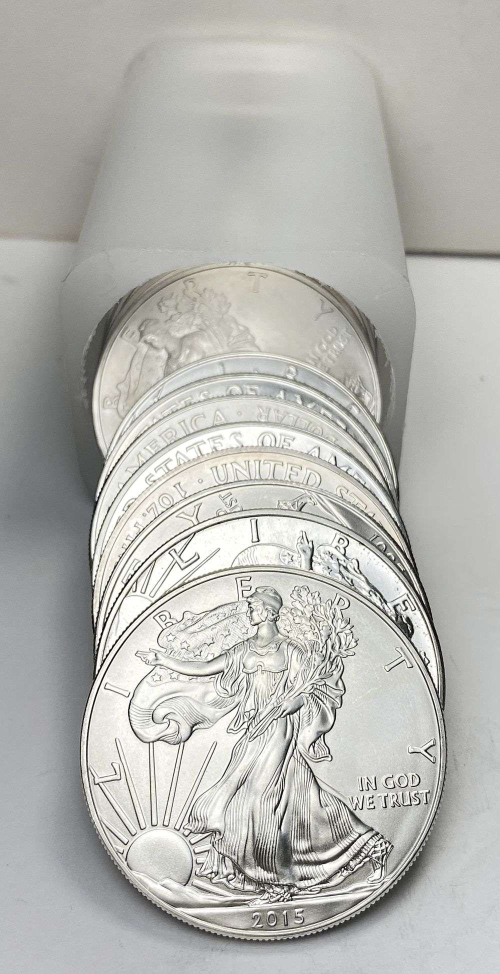 Last Minute! Original Treasury Roll (20) 2015 American Silver Eagle: Winner shall receive the exact roll (20-coins) shown here. (RR/LRRB)