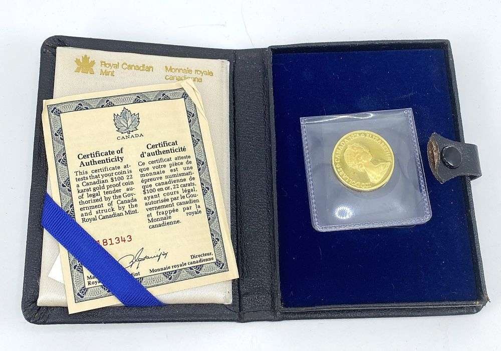 Last Minute! 1978 Canada $100 "Together Into the Future" 1/2 ozt Proof 22k Gold: Winner shall receive the exact coin shown here. (RR/UBRE)