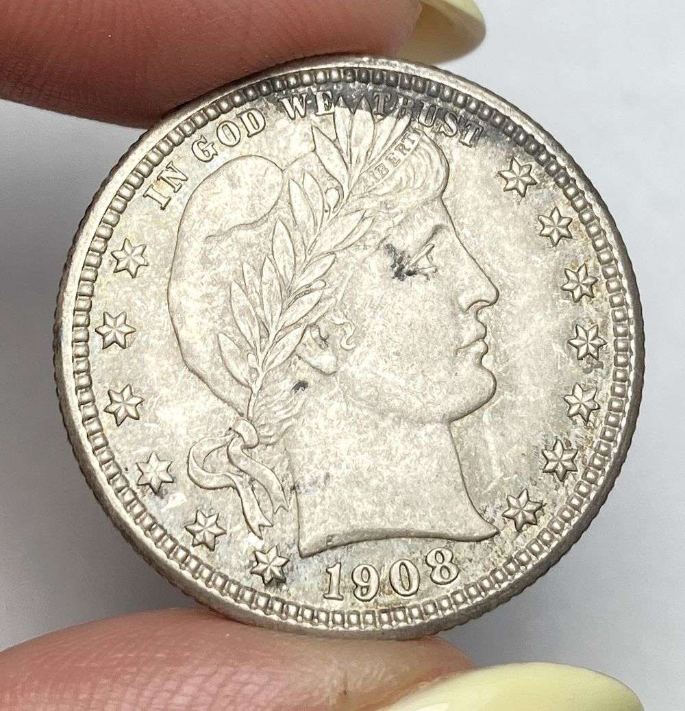1908-D Barber Silver Quarter MS62 (1 of 2)