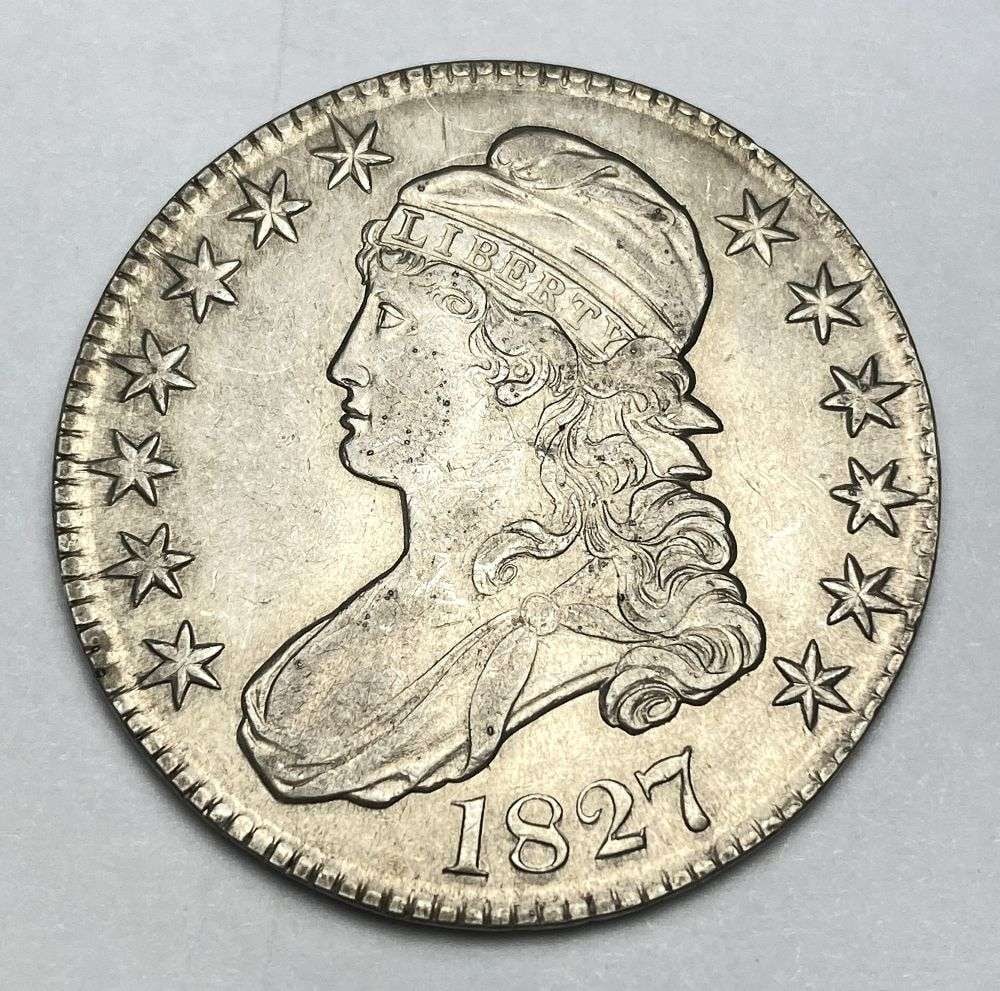 1827 Capped Bust Silver Half Dollar MS62 (1 of 2)
