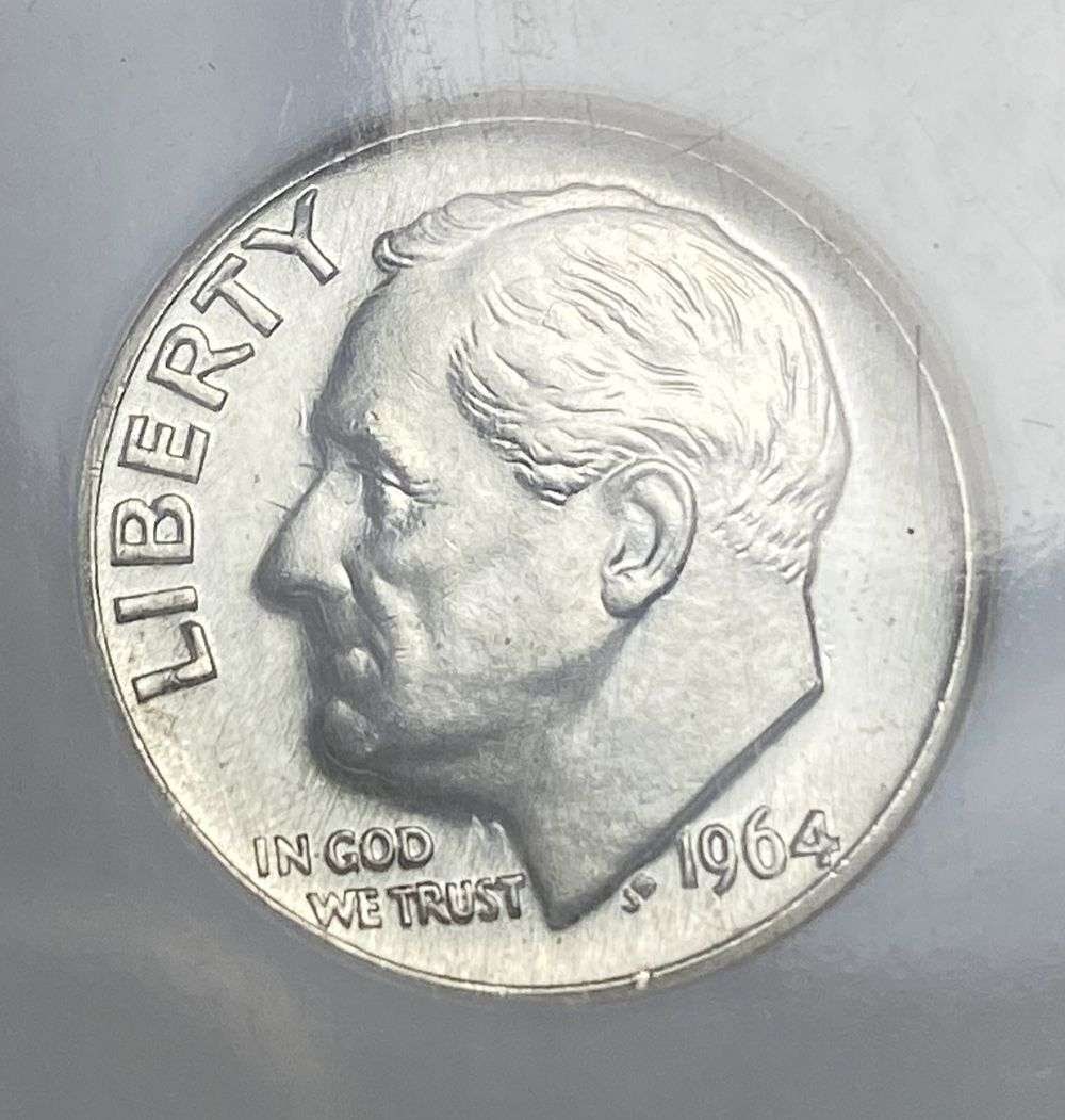 1964-D Roosevelt Silver Dime NGC MS66 FT Blunt "9": Winner shall receive the exact coin shown here. (RR/TVC=B)