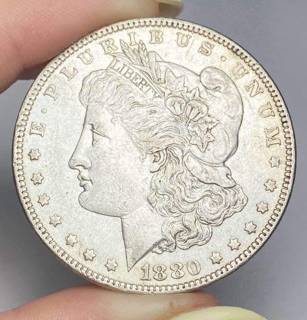 1880-O Morgan Silver Dollar MS62 Details: Winner shall receive the exact coin shown here. (RR/PB)