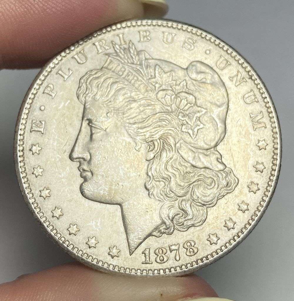 1878-S Morgan Silver Dollar MS63: Winner shall receive the exact coin shown here. (RR/PB)