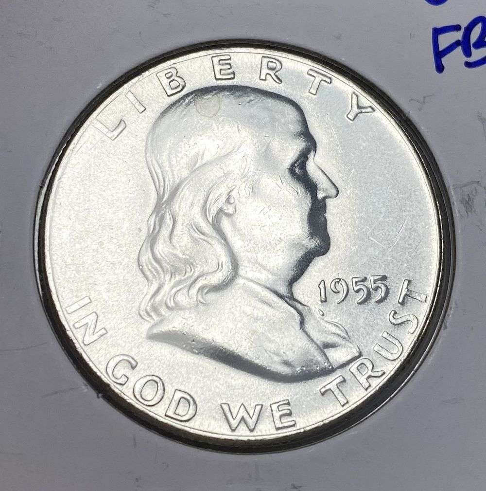 1955 Franklin Silver Half Dollar MS66 FBL: This consignment, we hope to offer over time across our various Whatnot channels, with the best material featured in our Wednesday auctions. We hope to be done with this stuff by the beginning of 2027