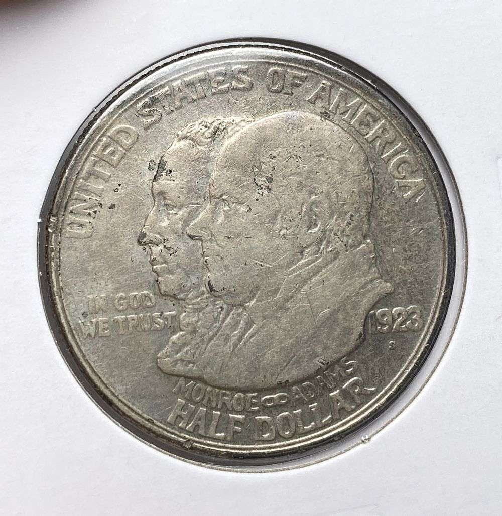 1923-S Monroe Doctrine Commemorative Silver Half Dollar AU: This consignment, we hope to offer over time across our various Whatnot channels, with the best material featured in our Wednesday auctions. We hope to be done with this stuff by the beginning of 2027