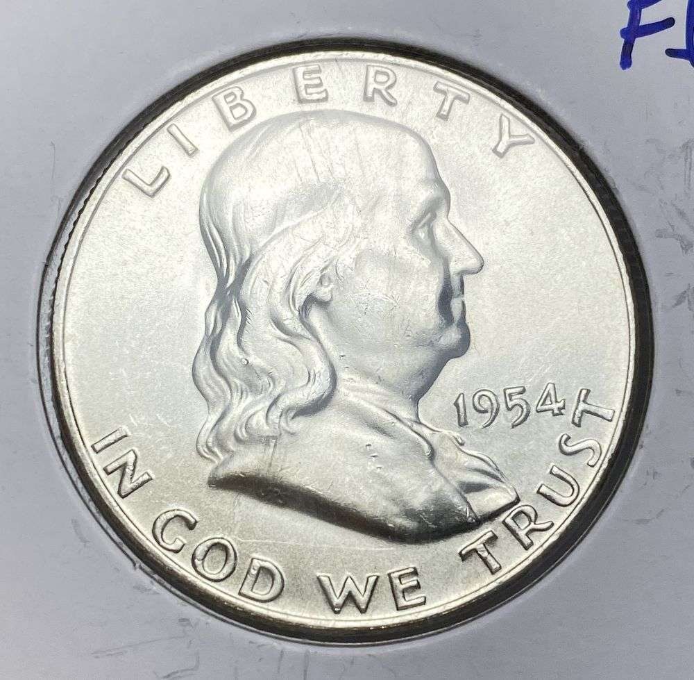 1954-D Franklin Silver Half Dollar MS65 FBL: This consignment, we hope to offer over time across our various Whatnot channels, with the best material featured in our Wednesday auctions. We hope to be done with this stuff by the beginning of 2027