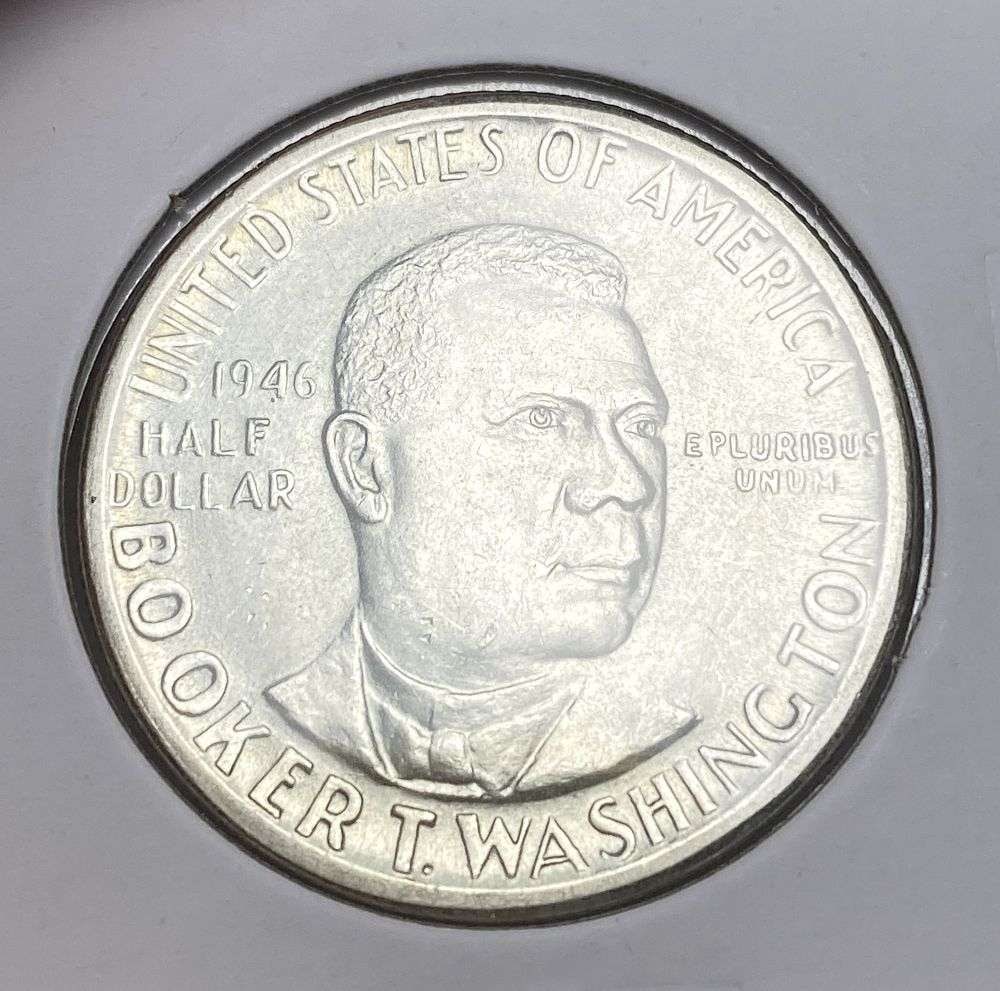 1946-D Booker T. Washington Commemorative Silver Half Dollar MS66: This consignment, we hope to offer over time across our various Whatnot channels, with the best material featured in our Wednesday auctions. We hope to be done with this stuff by the beginning of 2027