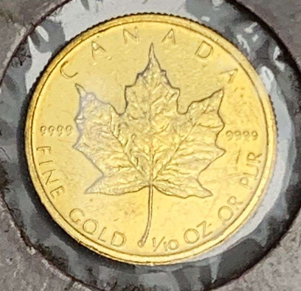 1989 Canada $5 Maple Leaf 1/10 ozt .9999 Gold (1 of 3)