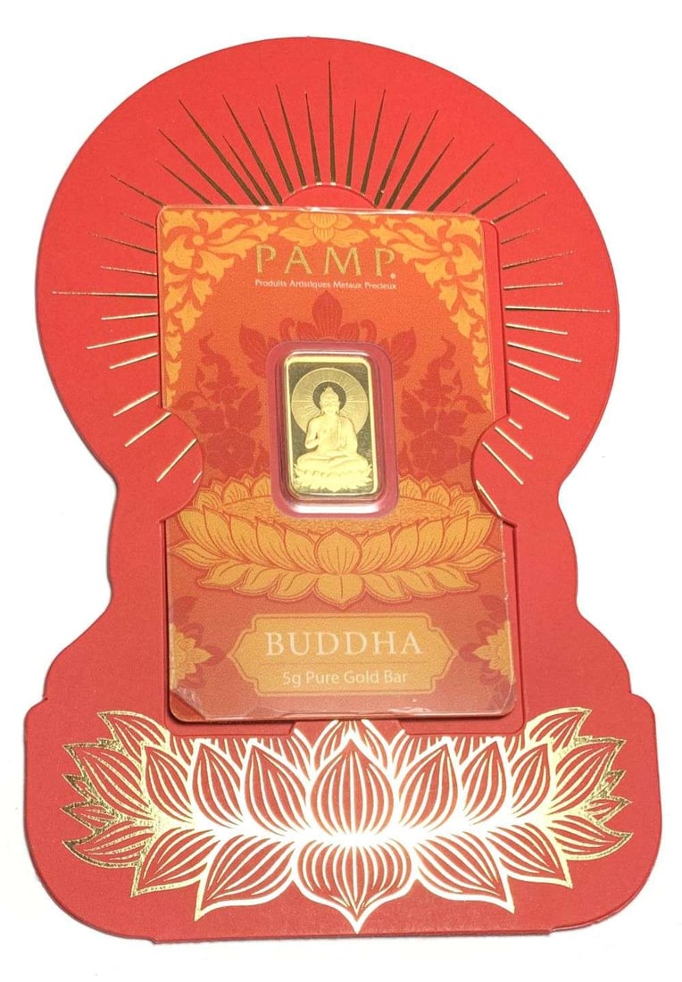 Pamp Suisse Buddha 5g .9999 Gold Bar (1 of 6)