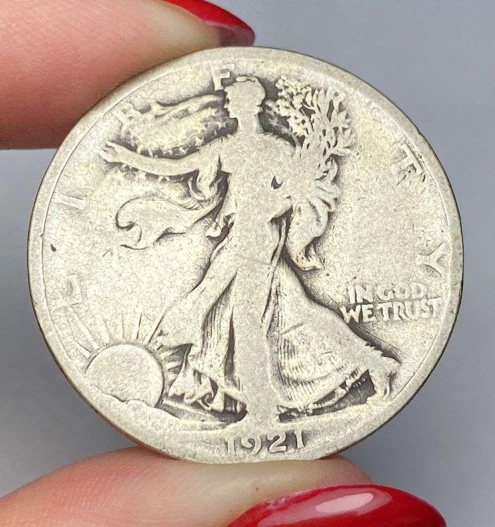 1921 Walking Liberty Silver Half Dollar VG (1 of 2)