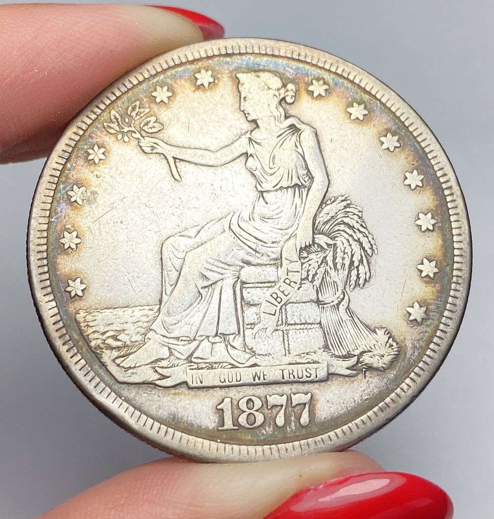 1877-S Trade Silver Dollar Fine (1 of 2)