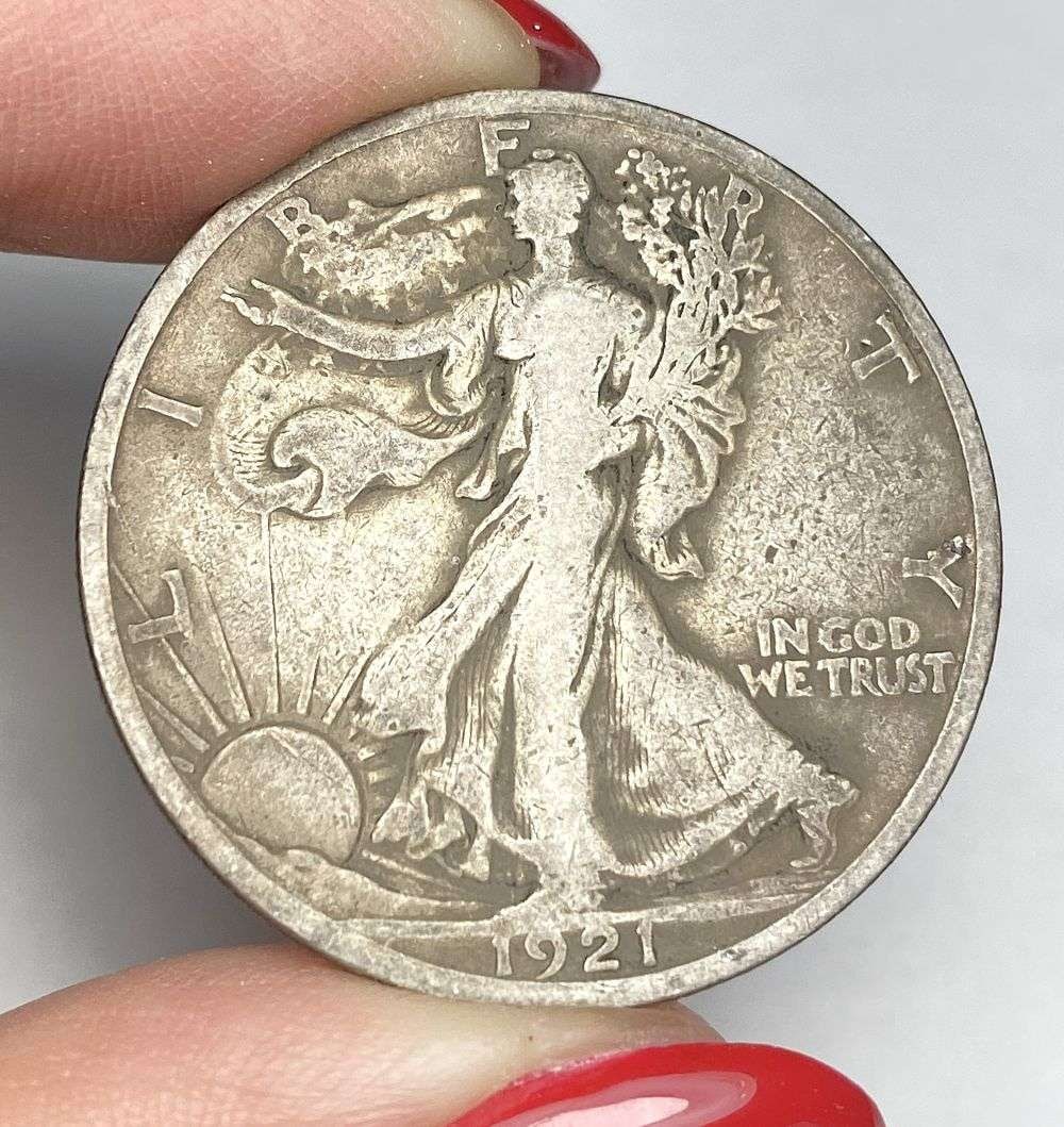 1921-S Walking Liberty Silver Half Dollr VF: Winner shall receive the exact coin shown here. (RR/EB)