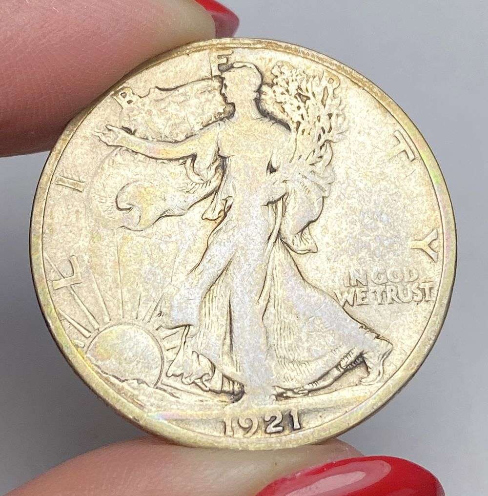 1921-D Walking Liberty Silver Half Dollar Fine (1 of 2)