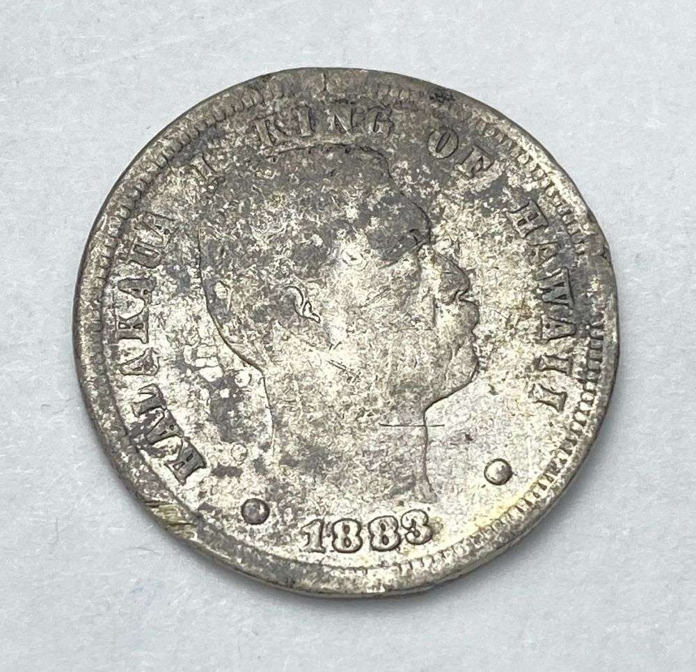 1883 Hawaii Silver Dime XF Details (1 of 2)