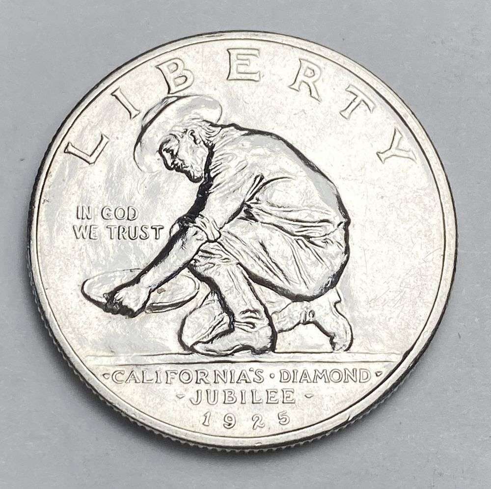 1925-S California's Diamond Jubilee Commemorative Silver Half Dollar MS64 Details (1 of 2)