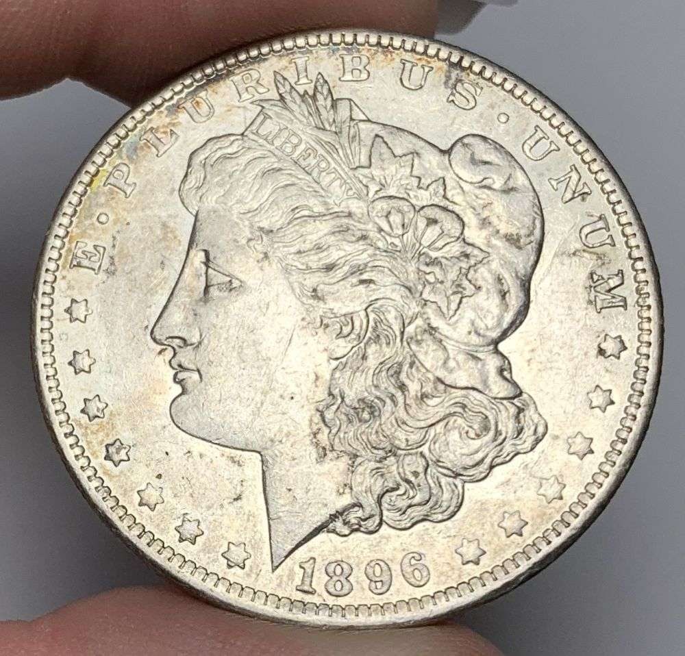 1896-O Morgan Silver Dollar AU55 (1 of 2)