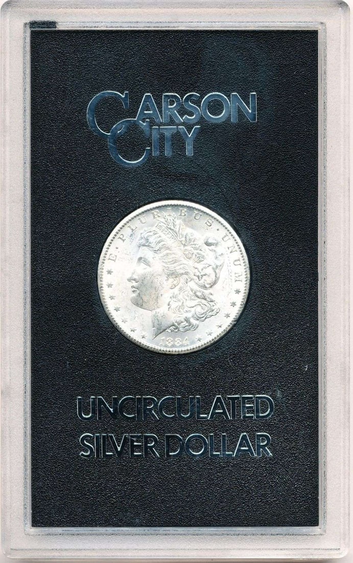 Carson City 1884-CC Morgan Silver Dollar MS64 GSA: Winner shall receive the exact coin shown here. (MR/UBB)