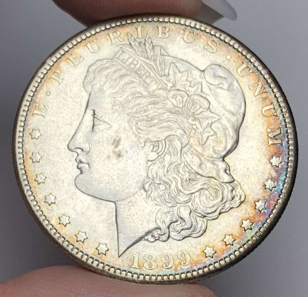 1899-S Morgan Silver Dollar AU58 Details (1 of 2)