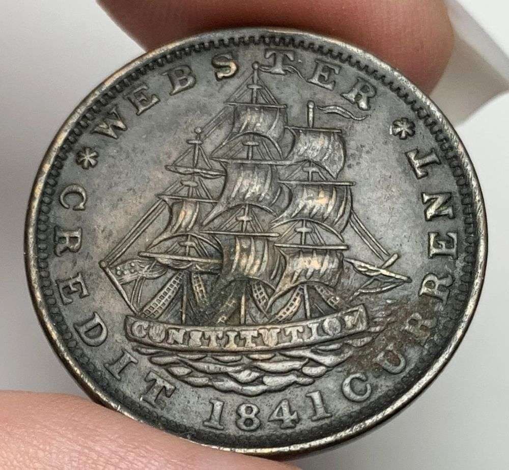 Incredibly Rare Civil War 1837-1841 Webster "Hard Times" XF (1 of 2)