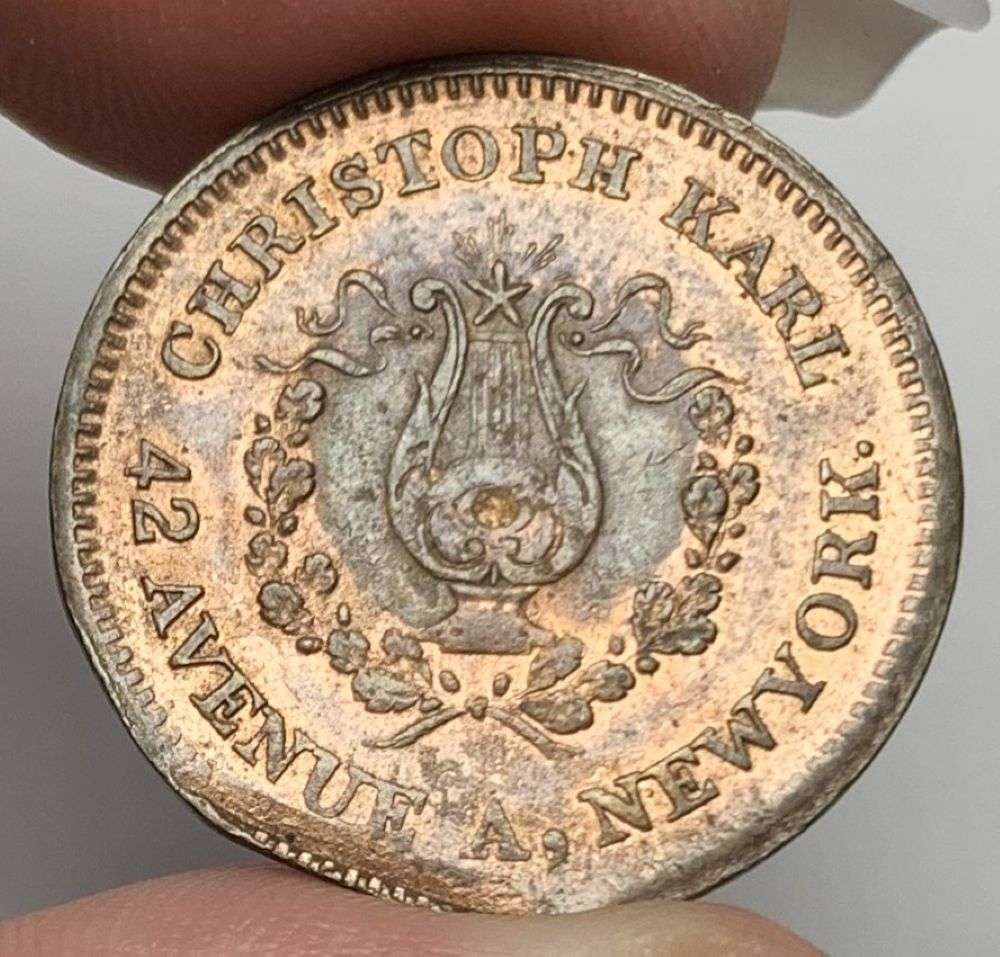 Incredibly Rare 1863 Christopher Karl Civil War Token: Winner shall receive the exact coin shown here. (MR/RR)