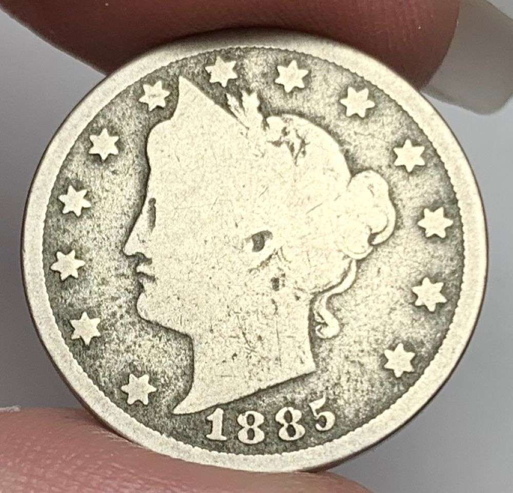 1885 Liberty Head "V" Silver Nickel G4: Winner shall receive the exact coin shown here. (MR/UBB)