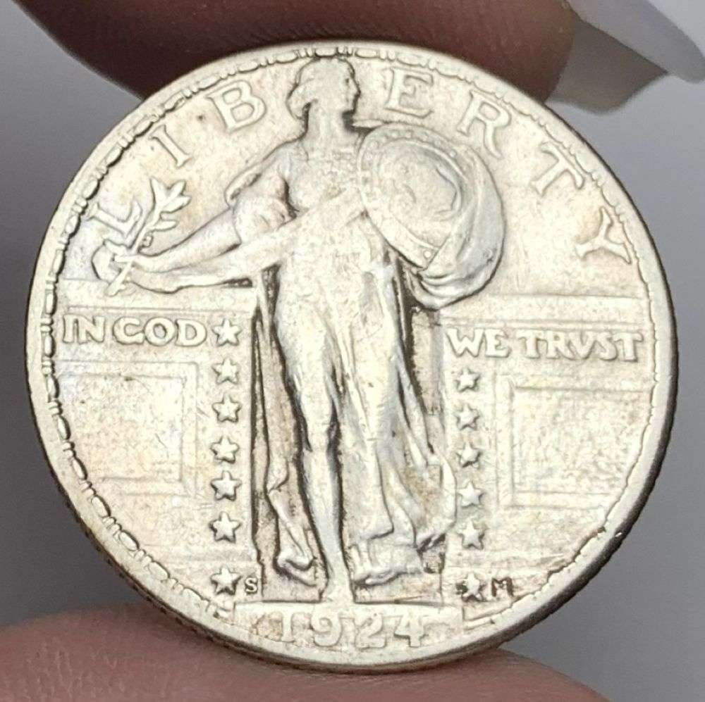 1924 Standing Liberty Silver Quarter AU50 Details (1 of 2)