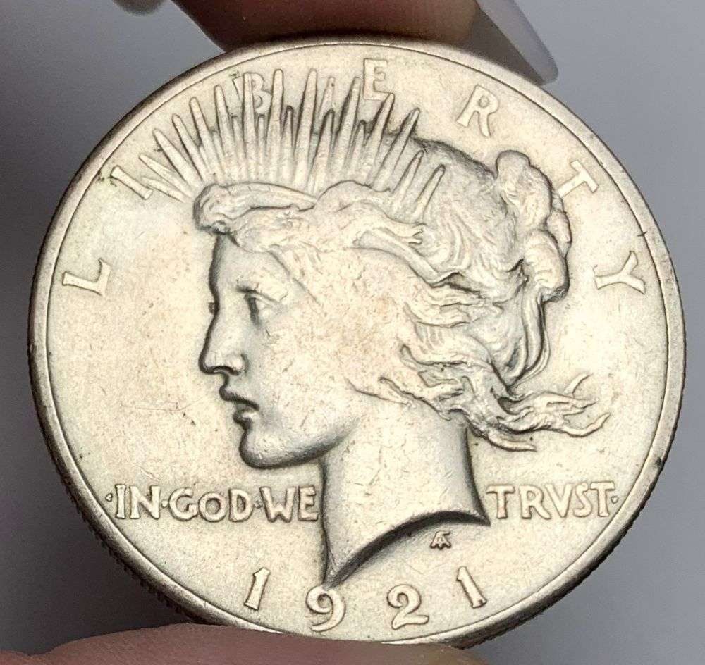 Key Date 1921 Peace Silver Dollar VF (1 of 2)